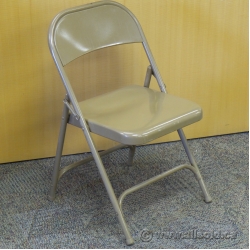 Virco 162 Golden Bronze Metal Folding Chair